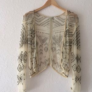 beautiful vintage style beaded evening cover up